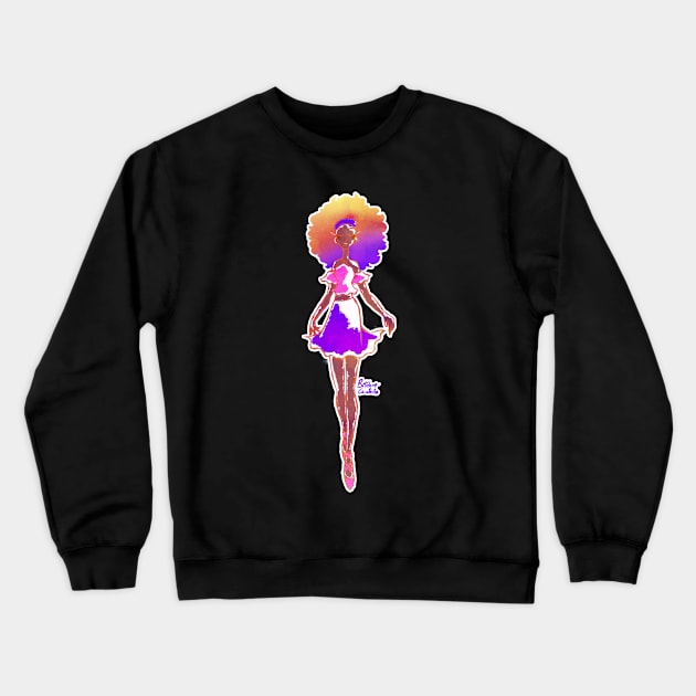 Fashion Illustration Babe 3 Crewneck Sweatshirt by BonBonBunny